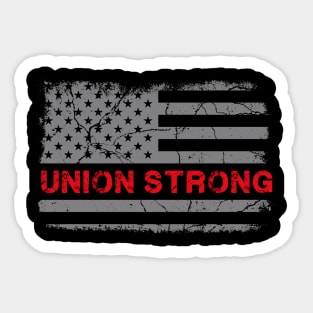 Union Strong American Flag Sticker
